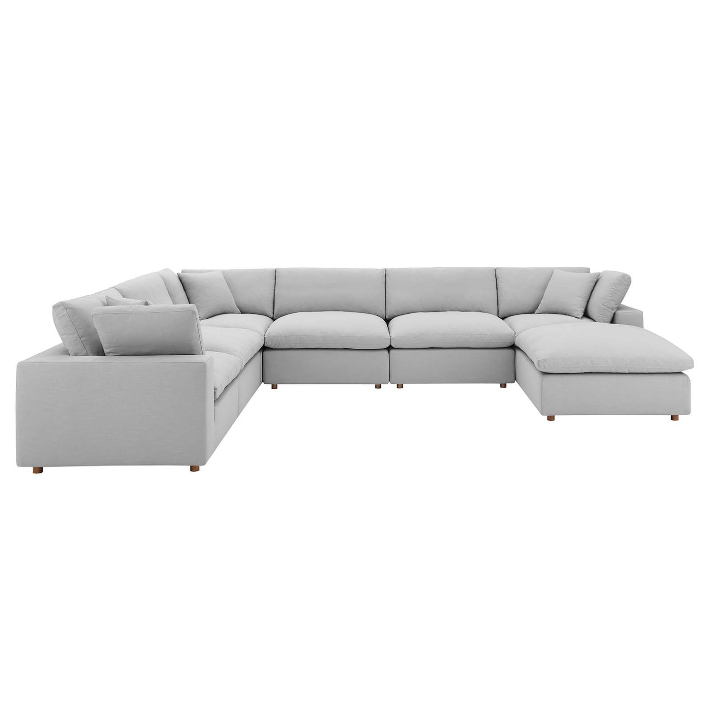 Commix Down Filled Overstuffed 7 Piece Sectional Sofa Set | Polyester by Modway