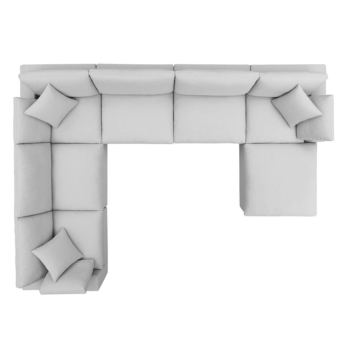 Commix Down Filled Overstuffed 7 Piece Sectional Sofa Set | Polyester by Modway
