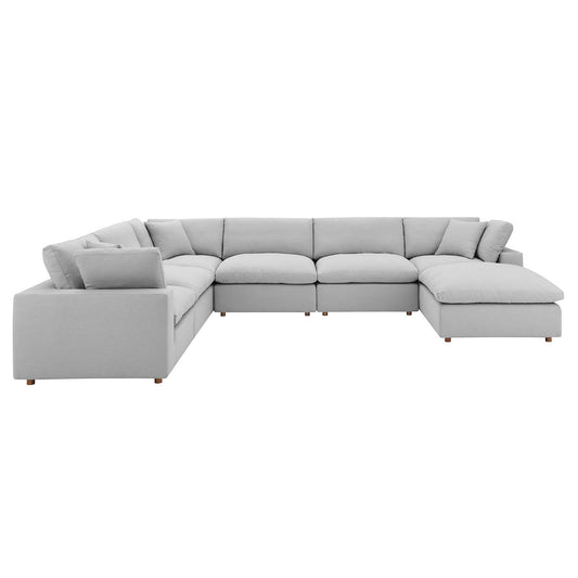 Commix Down Filled Overstuffed 7 Piece Sectional Sofa Set | Polyester by Modway