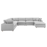 Commix Down Filled Overstuffed 7 Piece Sectional Sofa Set | Polyester by Modway