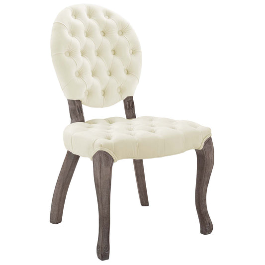 Exhibit French Vintage Dining Performance Velvet Side Chair by Modway