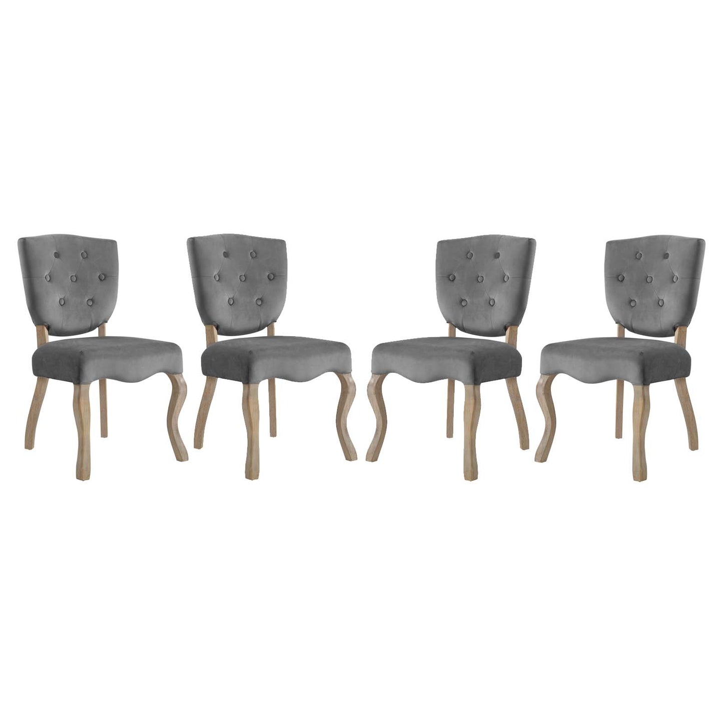Array Dining Side Chair Set of 4 | Polyester by Modway