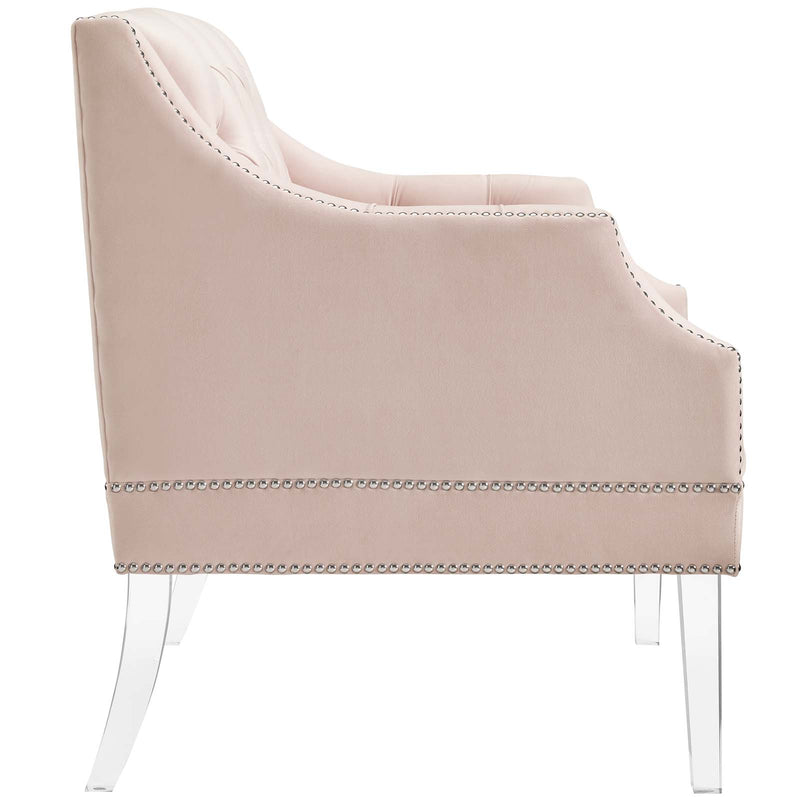 Proverbial Tufted Button Accent Performance Velvet Armchair by Modway