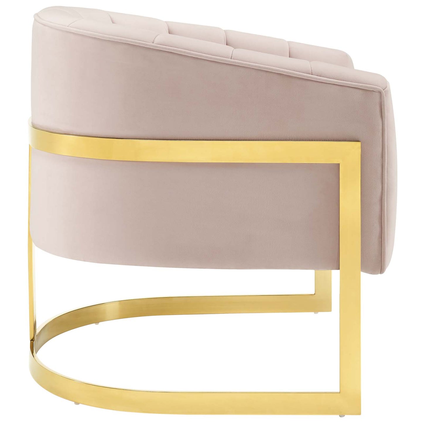 Esteem Vertical Channel Tufted Performance Velvet Accent Armchair by Modway