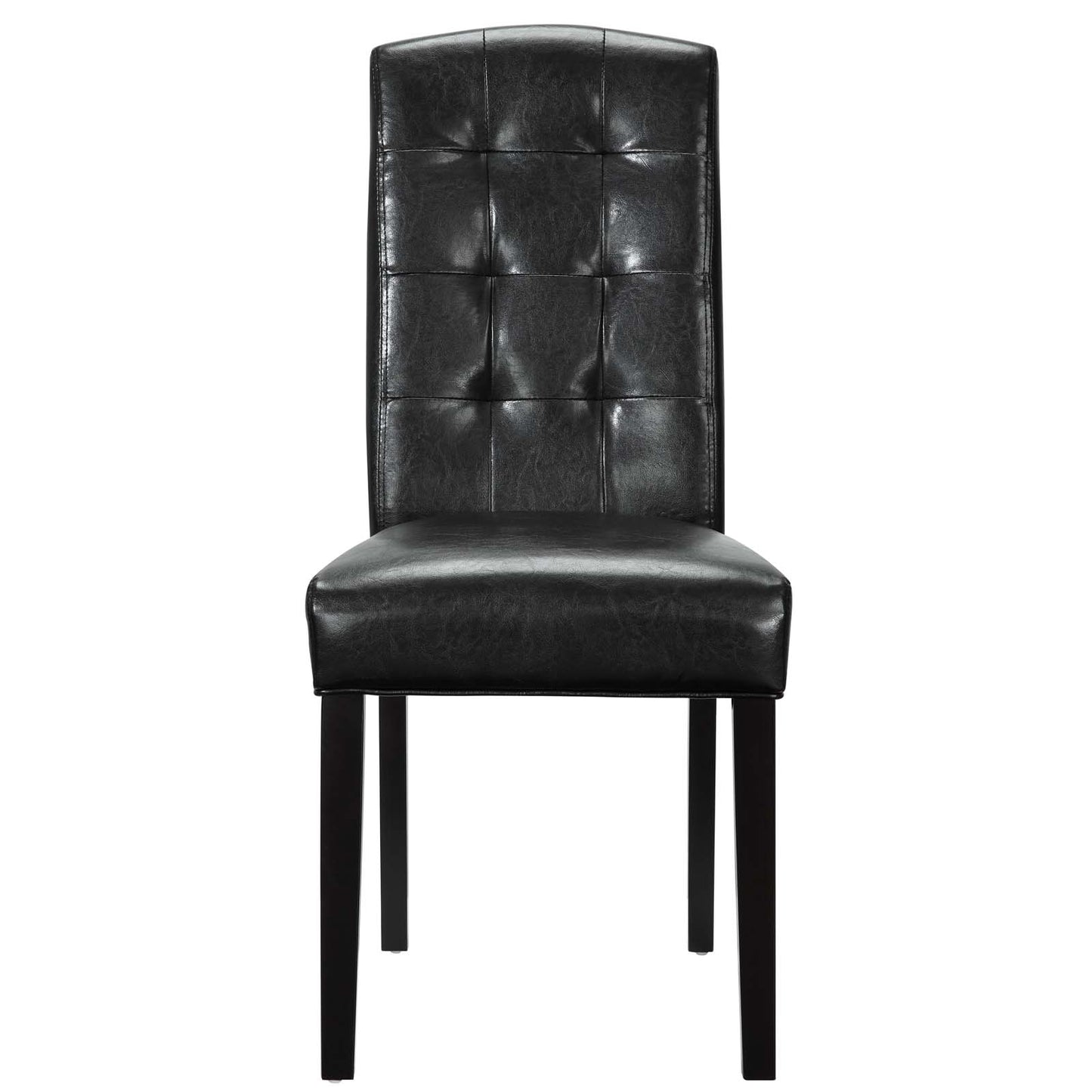 Perdure Dining Chairs Vinyl (Set of 4) Black by Modway