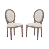 Emanate Dining Side Chair Upholstered Fabric Set of 2 by Modway
