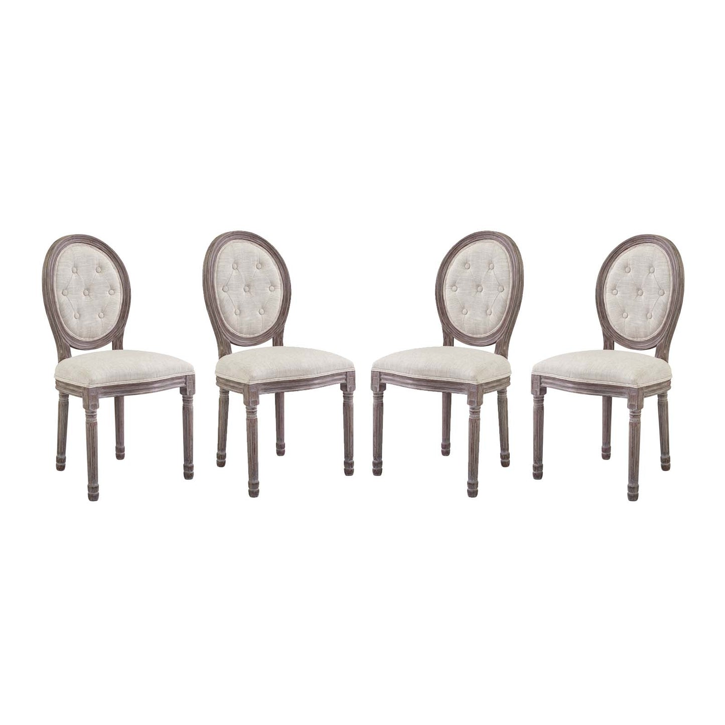 Arise Dining Side Chair Upholstered Fabric Set of 4 by Modway