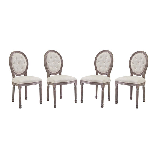 Arise Dining Side Chair Upholstered Fabric Set of 4 by Modway
