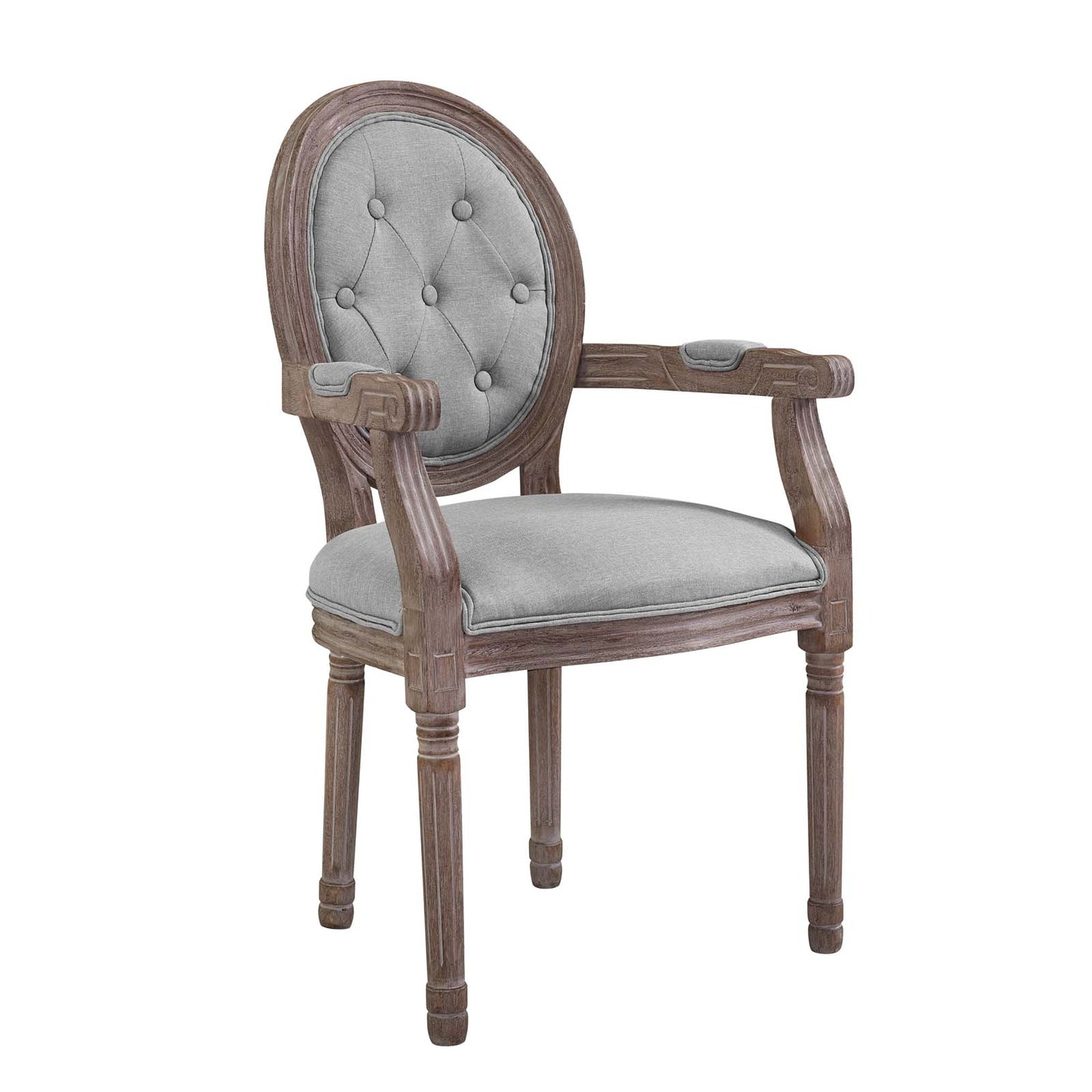 Arise Dining Armchair Upholstered Fabric Set of 4 by Modway