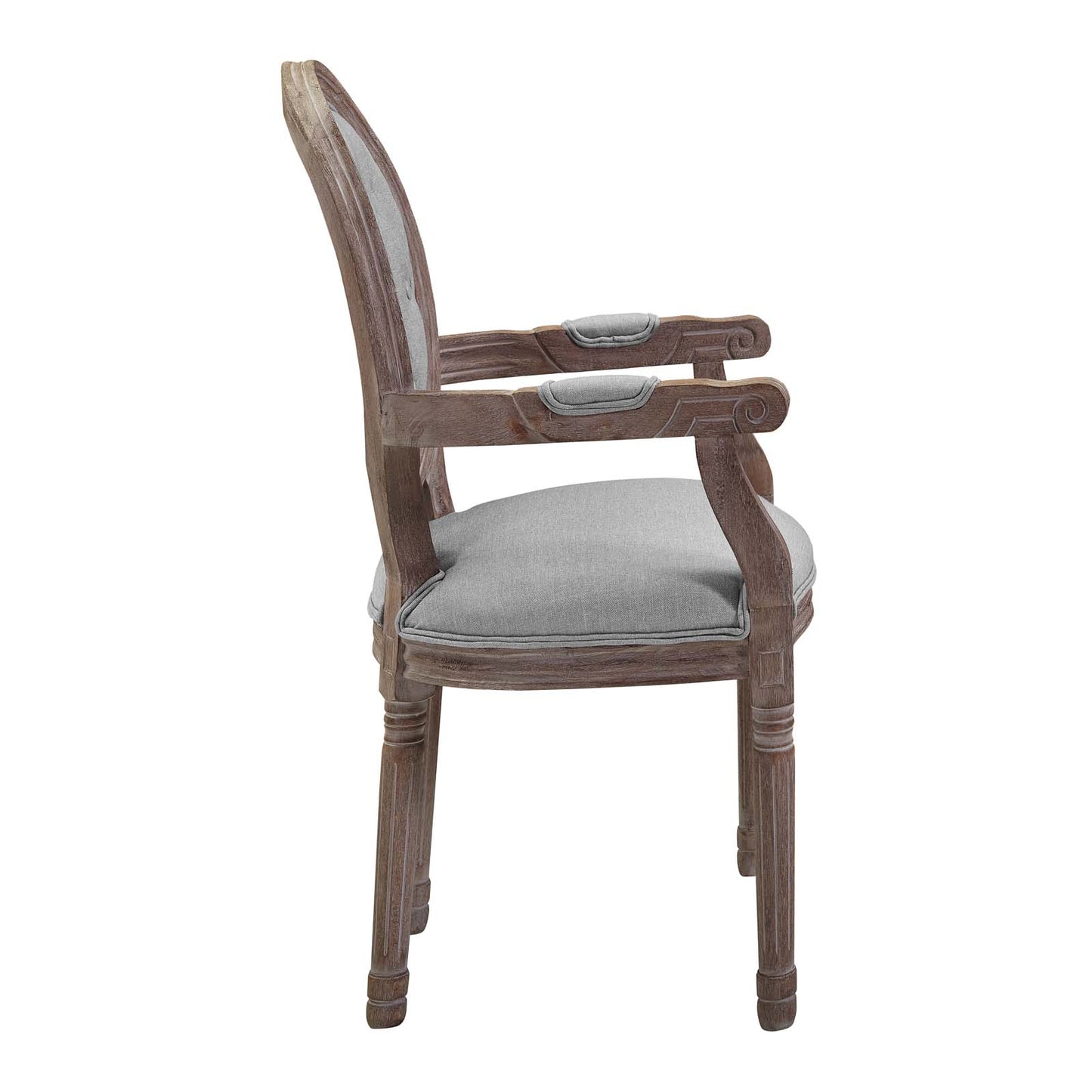 Arise Dining Armchair Upholstered Fabric Set of 4 by Modway