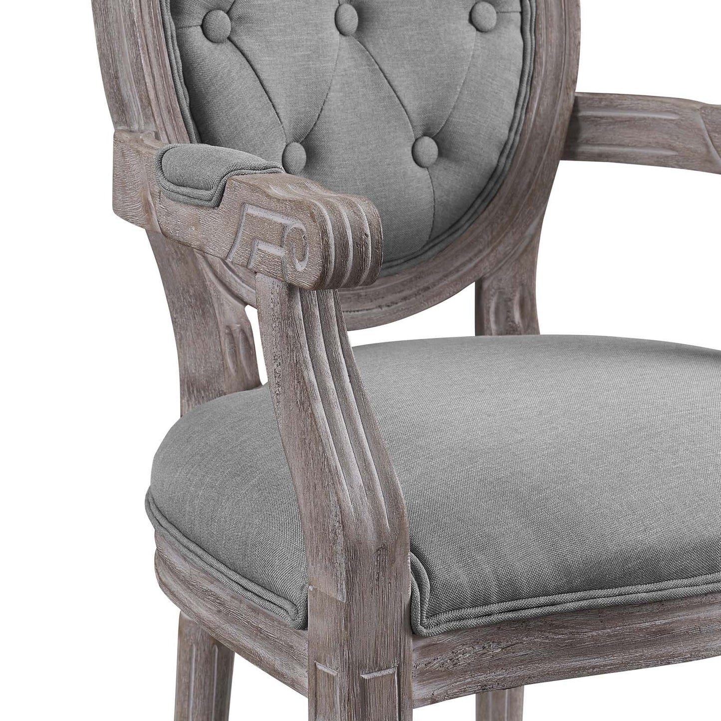 Arise Dining Armchair Upholstered Fabric Set of 4 by Modway
