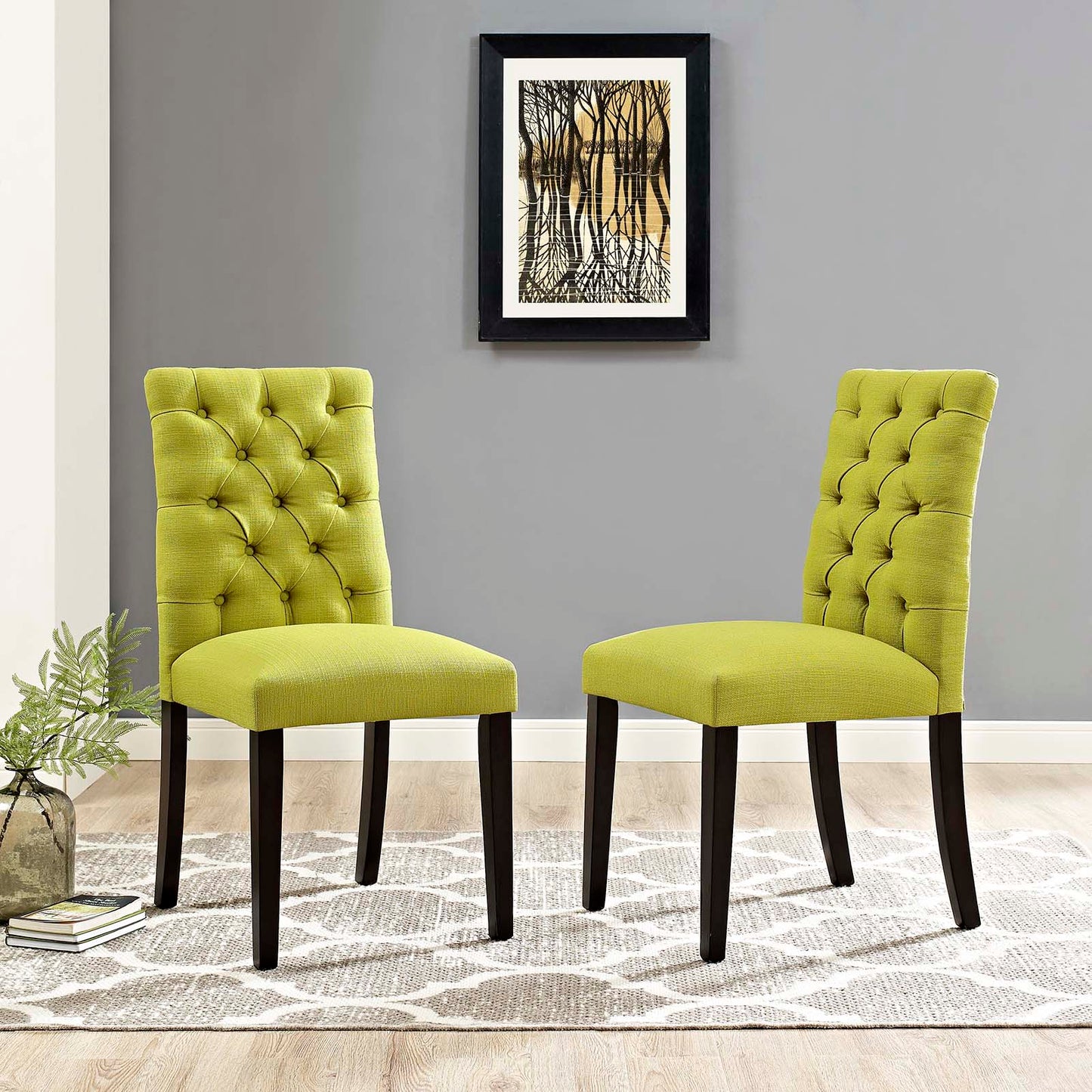 Duchess Dining Chair Fabric Set of 2 by Modway