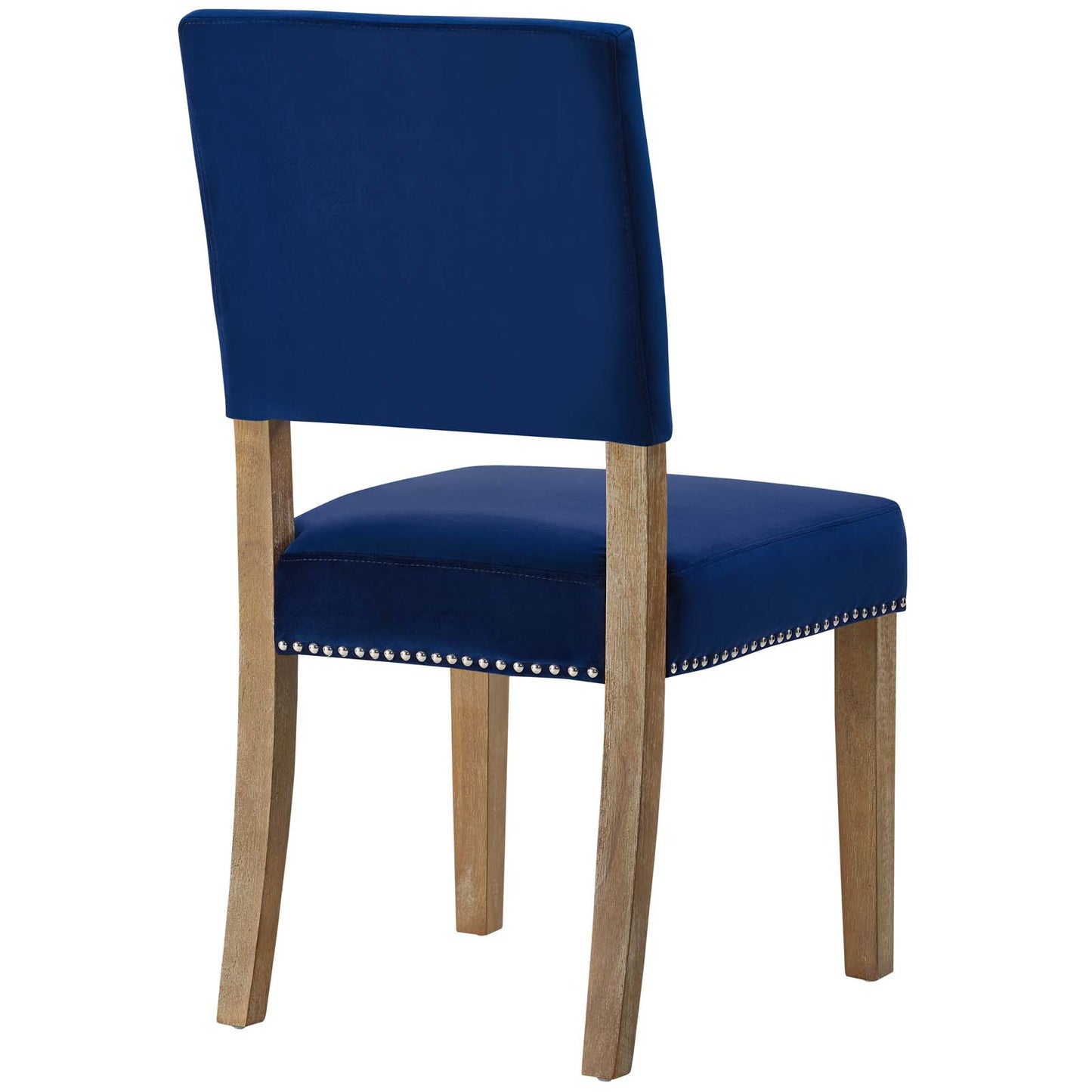 Oblige Dining Chair Wood Set of 2 | Polyester by Modway