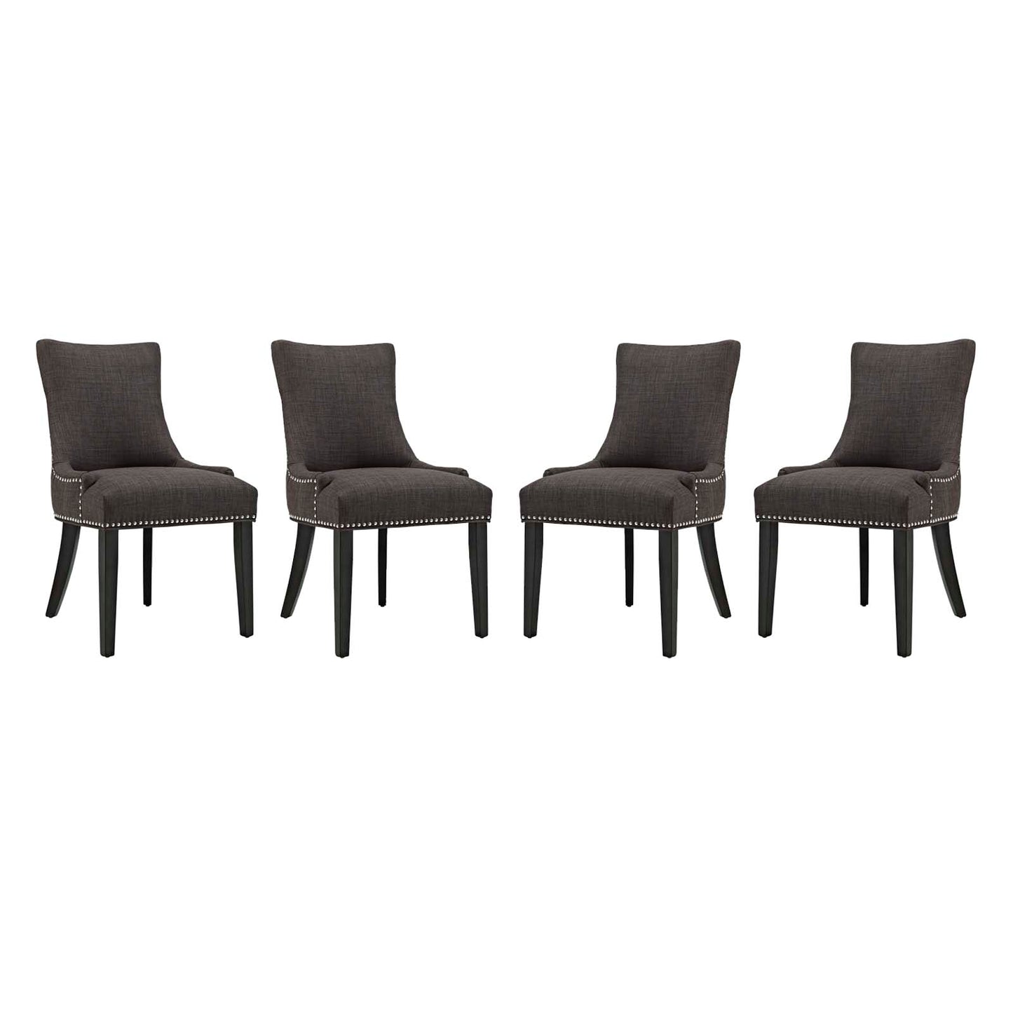Marquis Dining Chair Fabric Set of 4 | Polyester by Modway