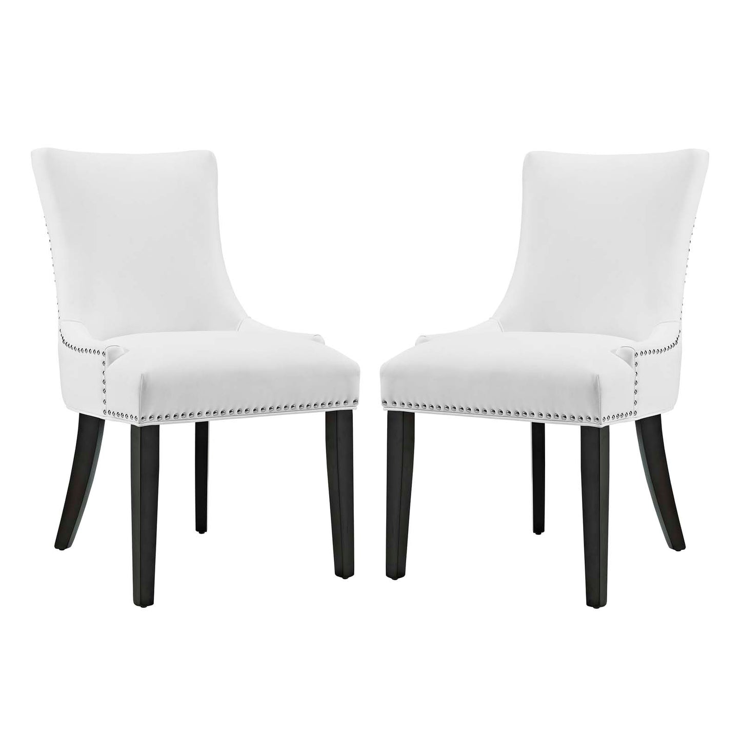 Marquis Dining Chair Faux Leather Set of 2 by Modway