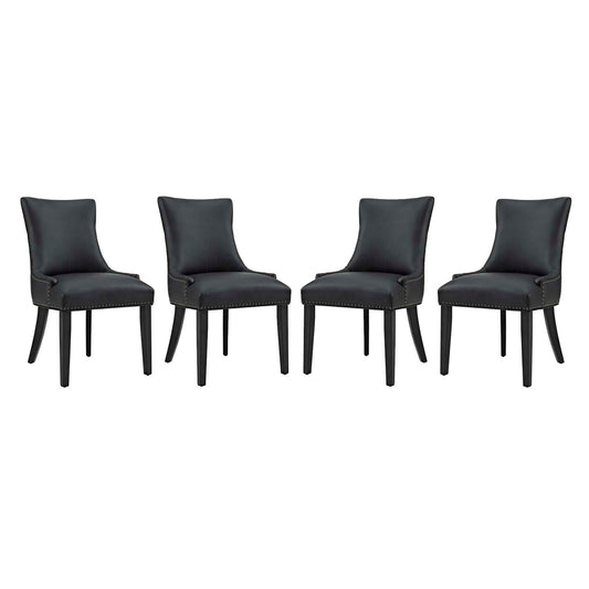 Marquis Dining Chair Faux Leather Set of 4 by Modway