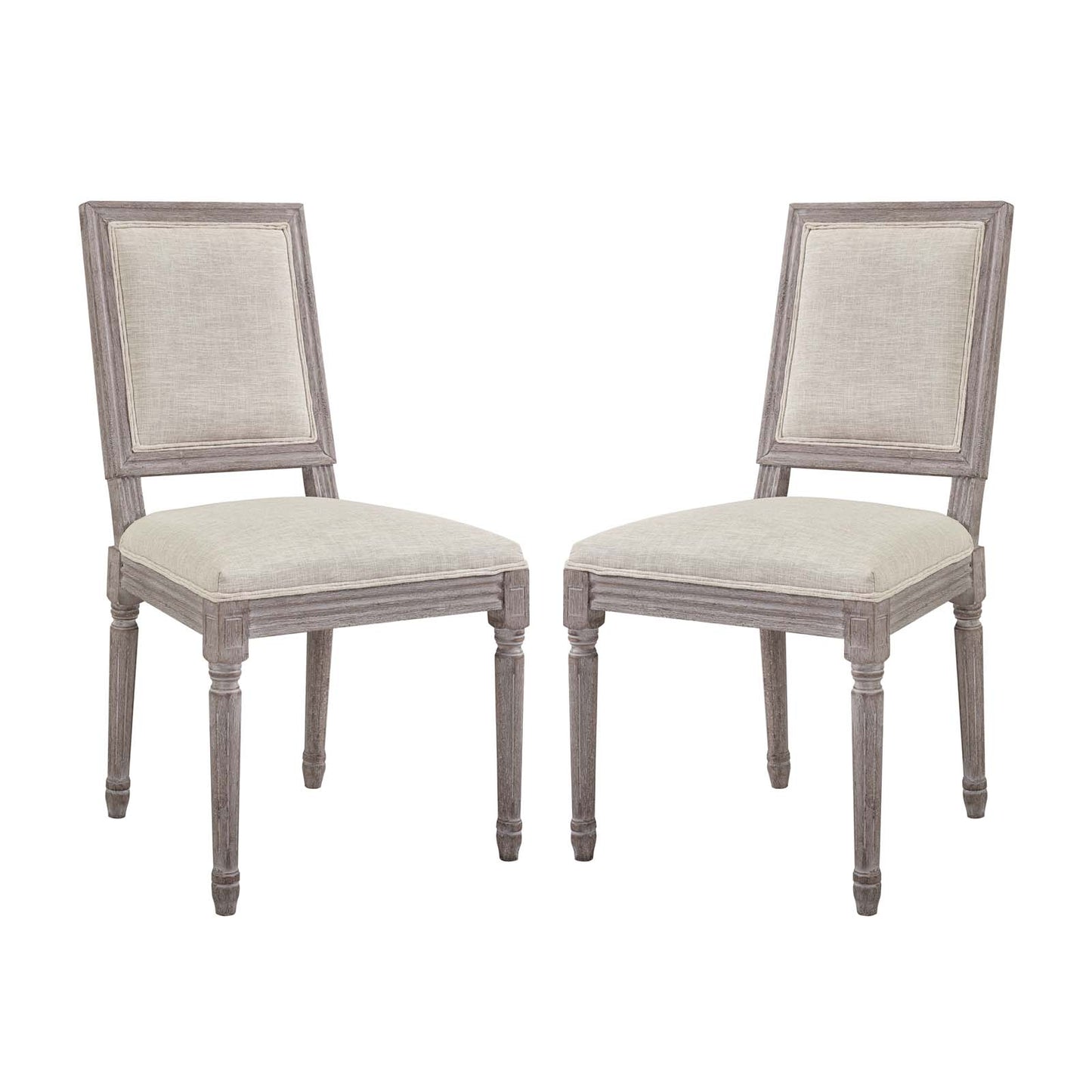 Court Dining Side Chair Upholstered Fabric Set of 2 by Modway