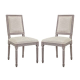 Court Dining Side Chair Upholstered Fabric Set of 2 by Modway