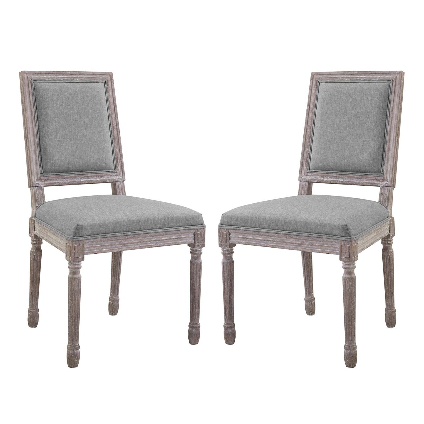 Court Dining Side Chair Upholstered Fabric Set of 2 by Modway