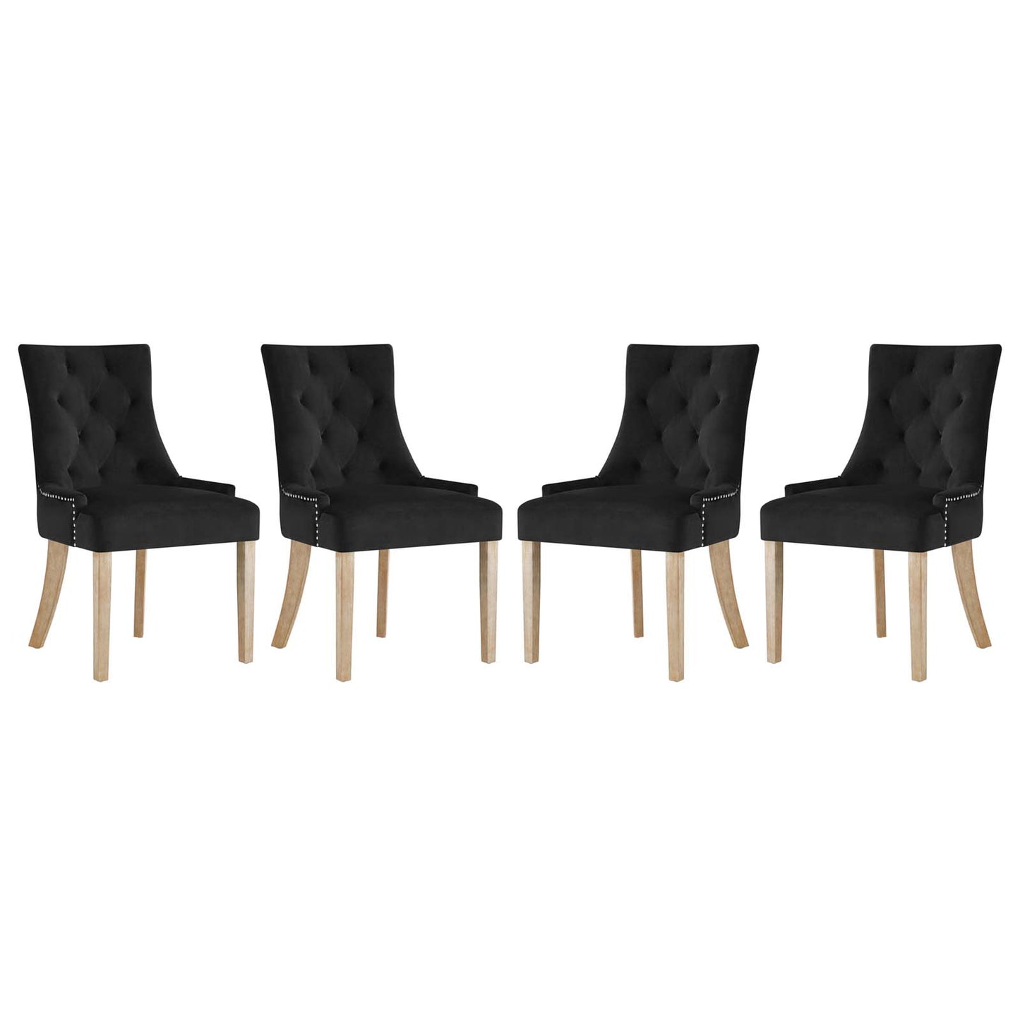 Pose Dining Chair Performance Velvet Set of 4 by Modway