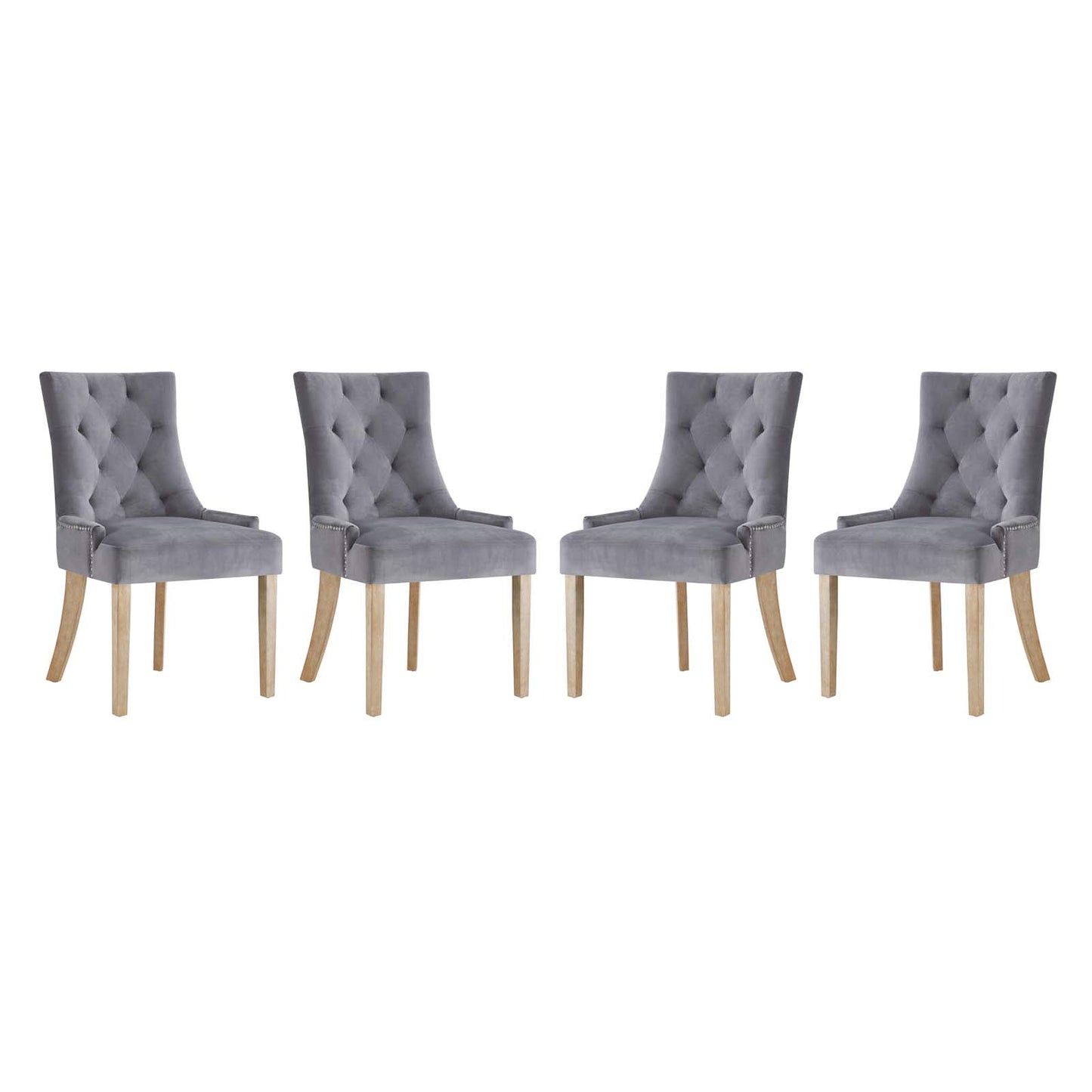 Pose Dining Chair Performance Velvet Set of 4 by Modway