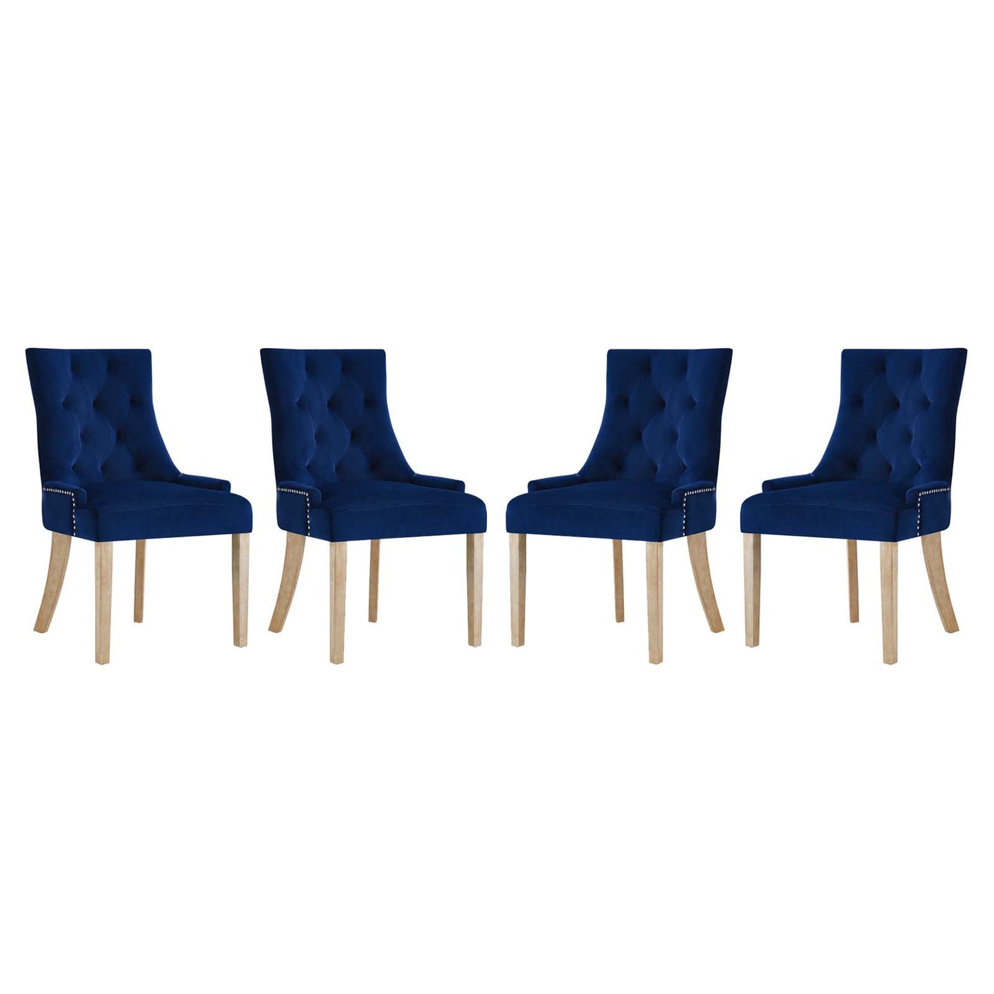 Pose Dining Chair Performance Velvet Set of 4 by Modway