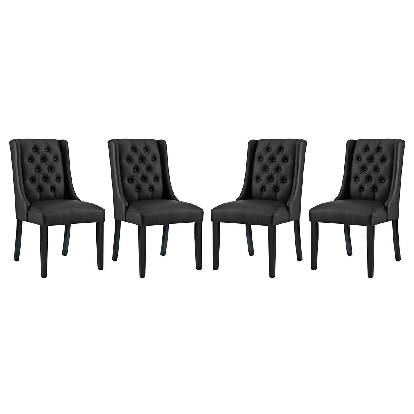 Baronet Dining Chair Vinyl Set of 4 by Modway