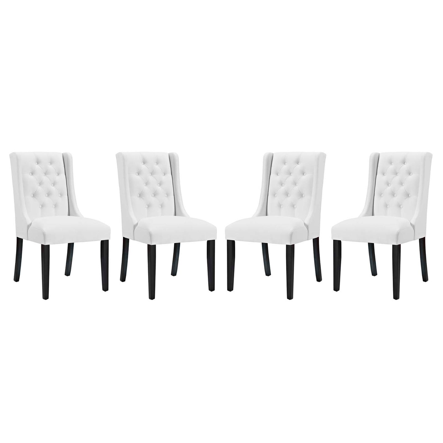 Baronet Dining Chair Vinyl Set of 4 by Modway