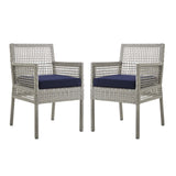 Aura Dining Armchair Outdoor Patio Wicker Rattan Set of 2 by Modway