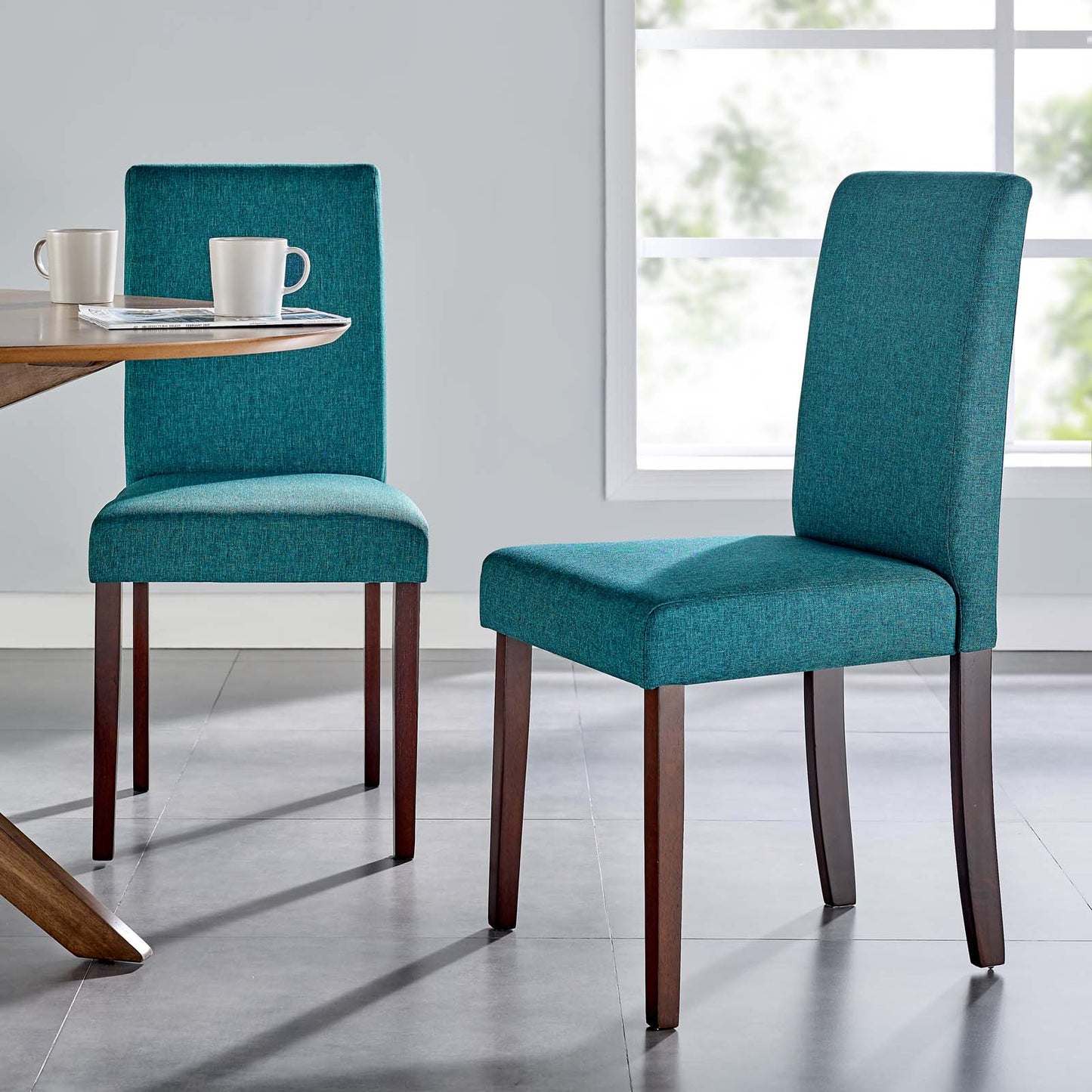 Prosper Upholstered Fabric Dining Side Chair Set of 2 | Polyester by Modway