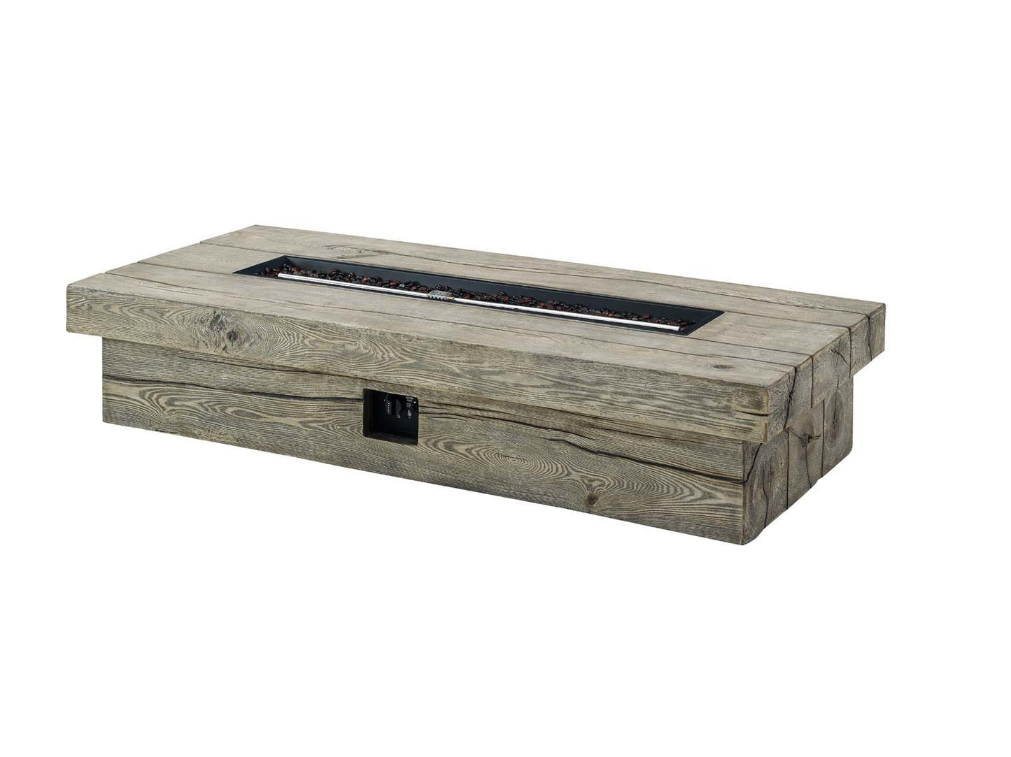 Manteo Rustic Coastal Outdoor Patio Sunbrella Sofa and Fire Pit Set Light Gray Beige by Modway