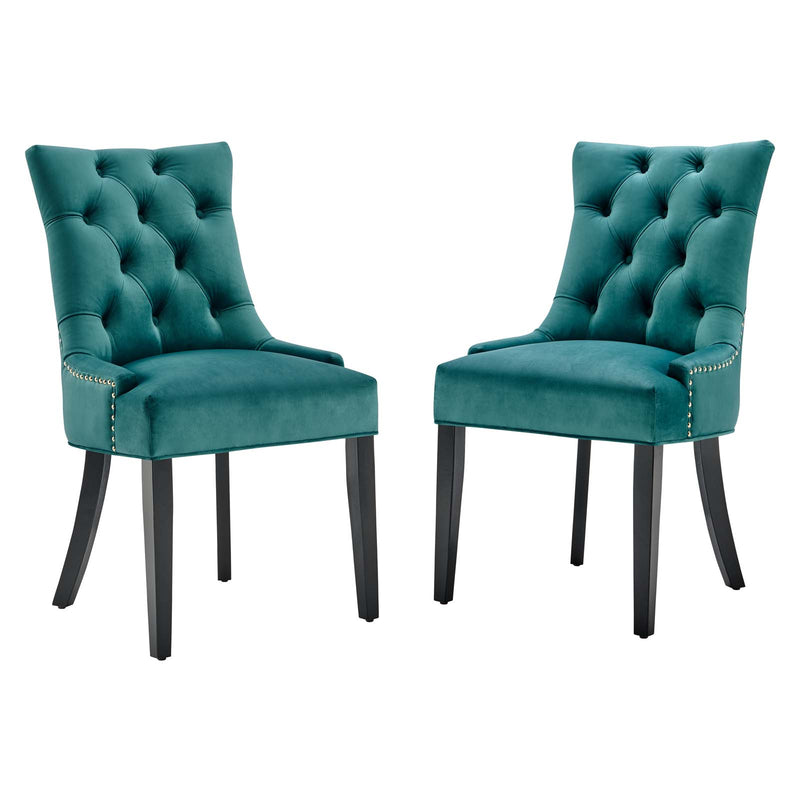 Regent Tufted Performance Velvet Dining Side Chairs-Set of 2 by Modway