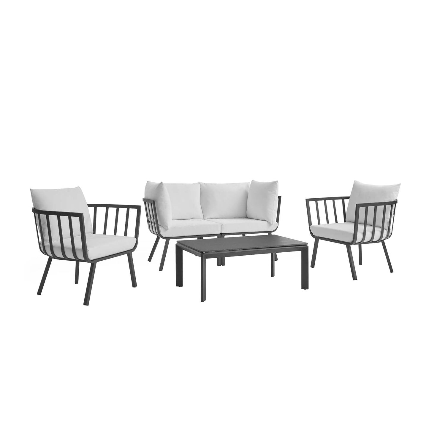 Riverside 5 Piece Outdoor Patio Aluminum Set by Modway