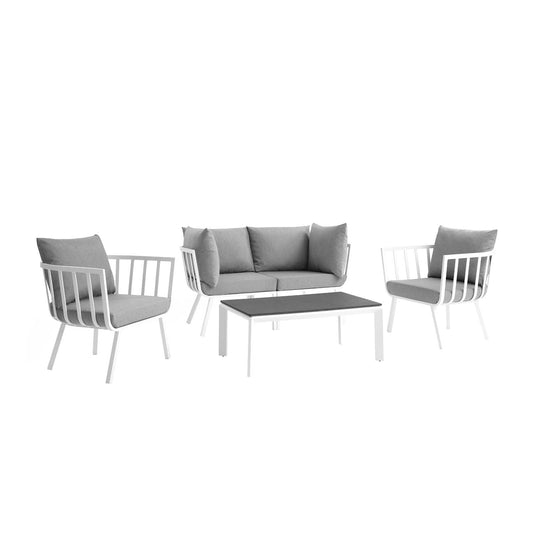 Riverside 5 Piece Outdoor Patio Aluminum Set by Modway