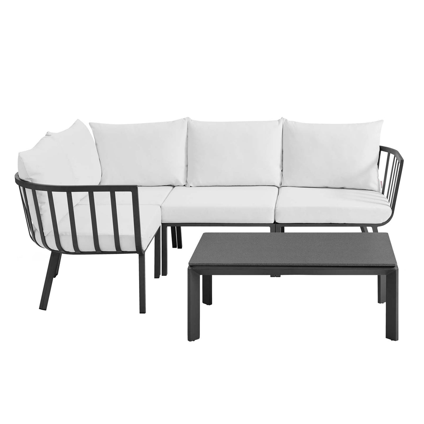 Riverside 5 Piece Outdoor Patio Aluminum Set by Modway