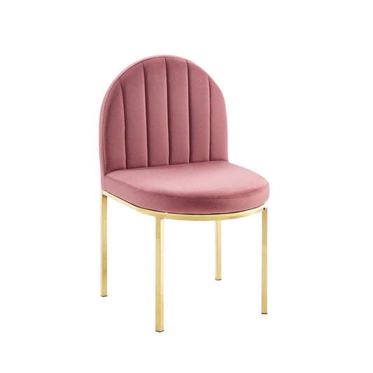 Isla Channel Tufted Performance Velvet Dining Side Chair | Polyester by Modway