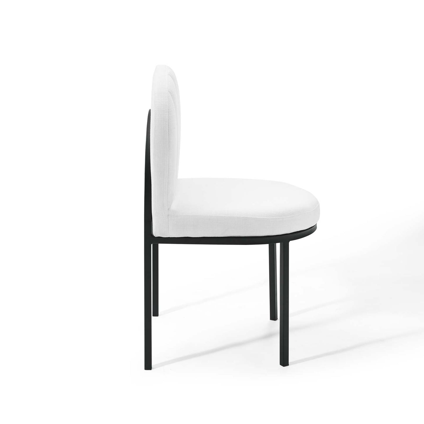 Isla Channel Tufted Upholstered Fabric Dining Side Chair | Polyester by Modway