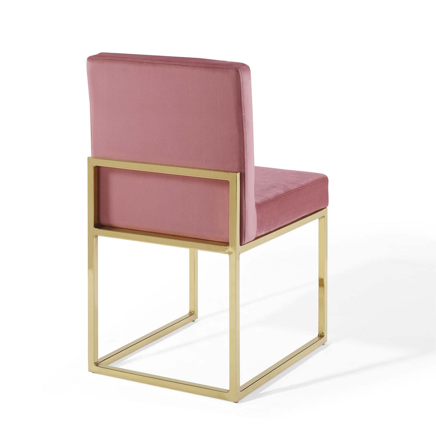 Carriage Channel Tufted Sled Base Performance Velvet Dining Chair | Polyester by Modway