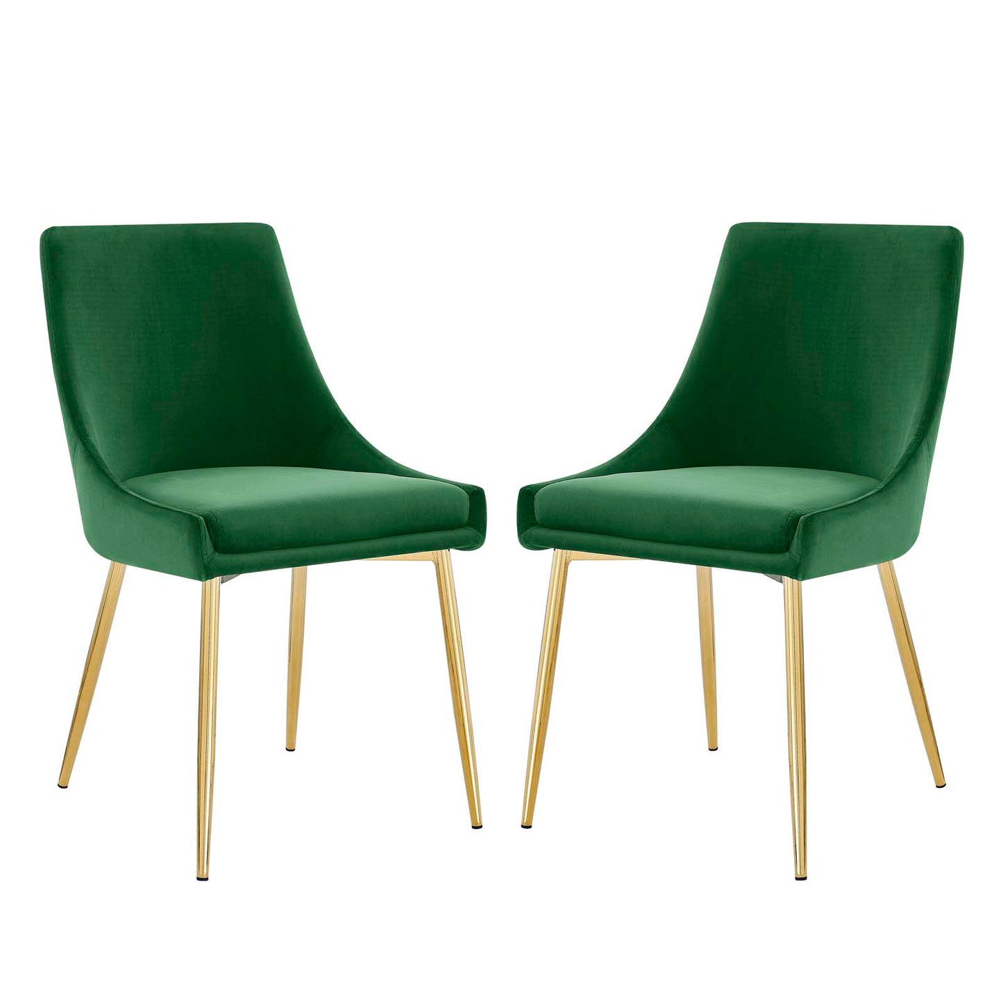 Viscount Performance Velvet Dining Chairs - Set of 2 by Modway