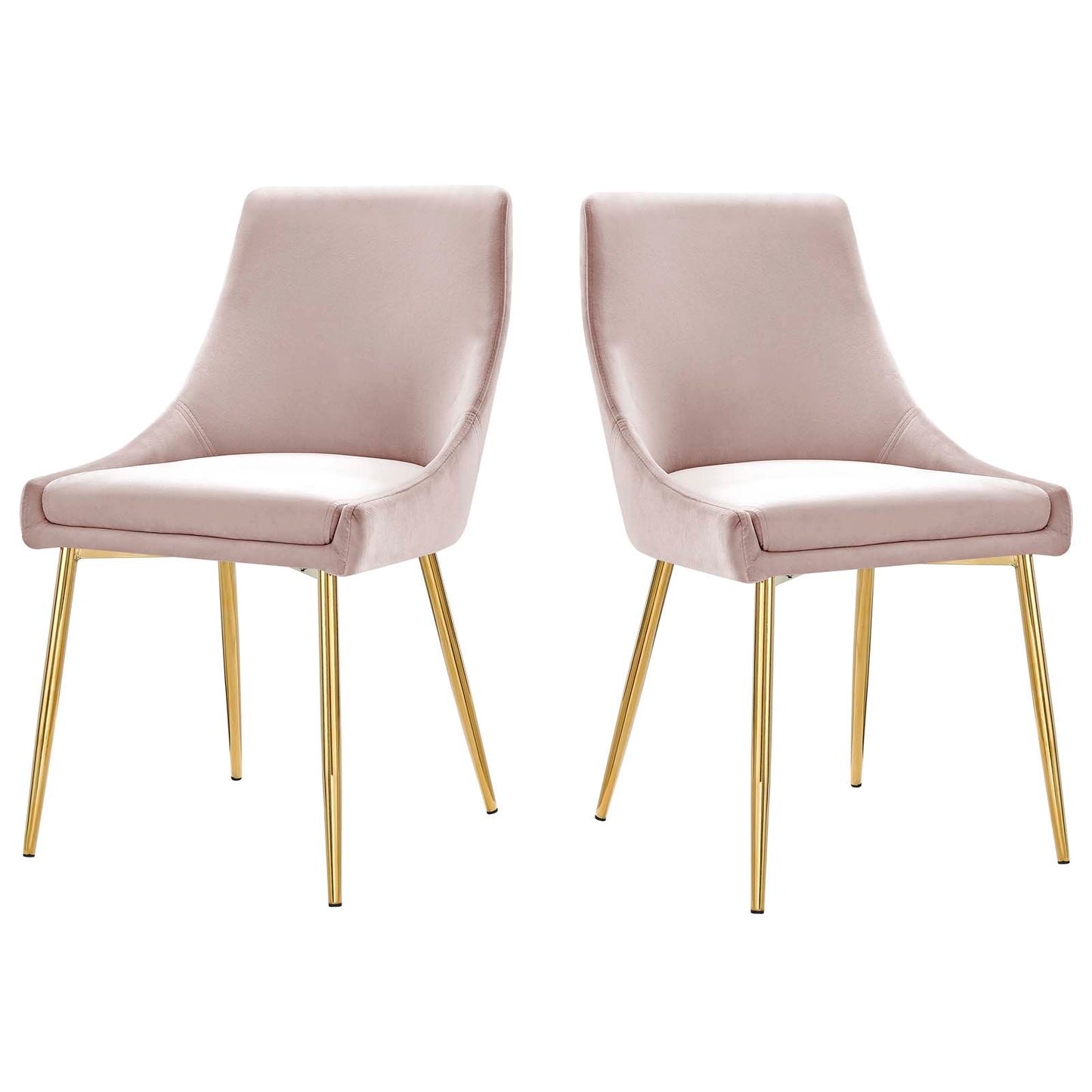 Viscount Performance Velvet Dining Chairs - Set of 2 by Modway
