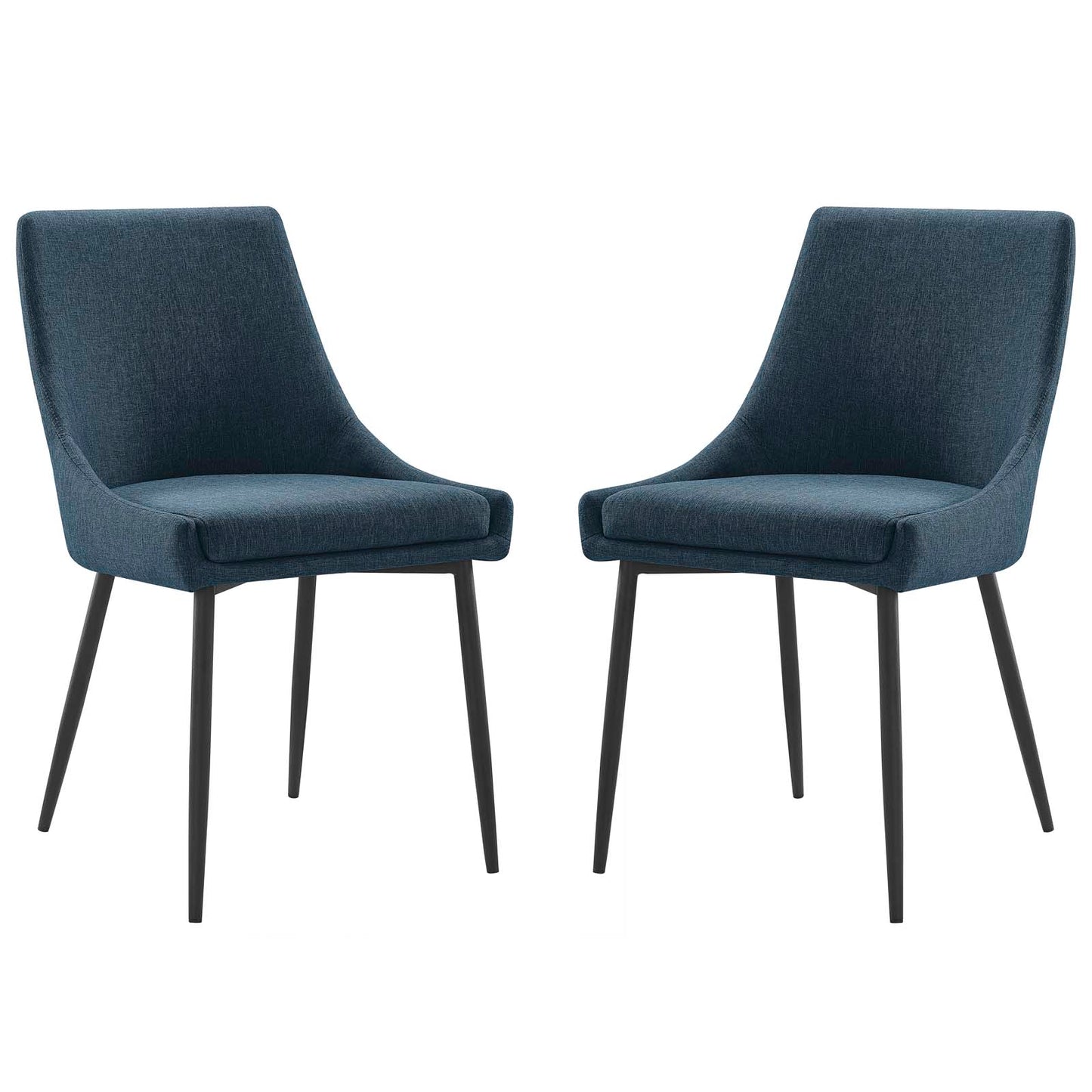 Viscount Upholstered Fabric Dining Chairs-Set of 2 | Polyester by Modway