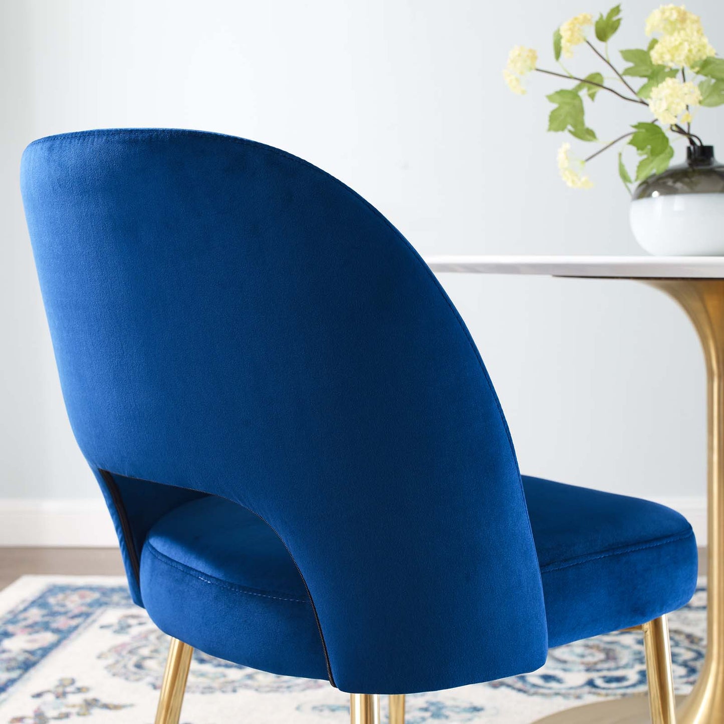 Rouse Dining Room Side Chair Navy by Modway