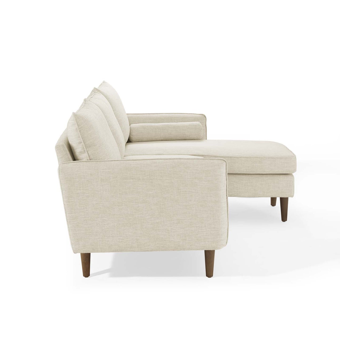 Revive Upholstered Right or Left Sectional Sofa Beige | Polyester by Modway
