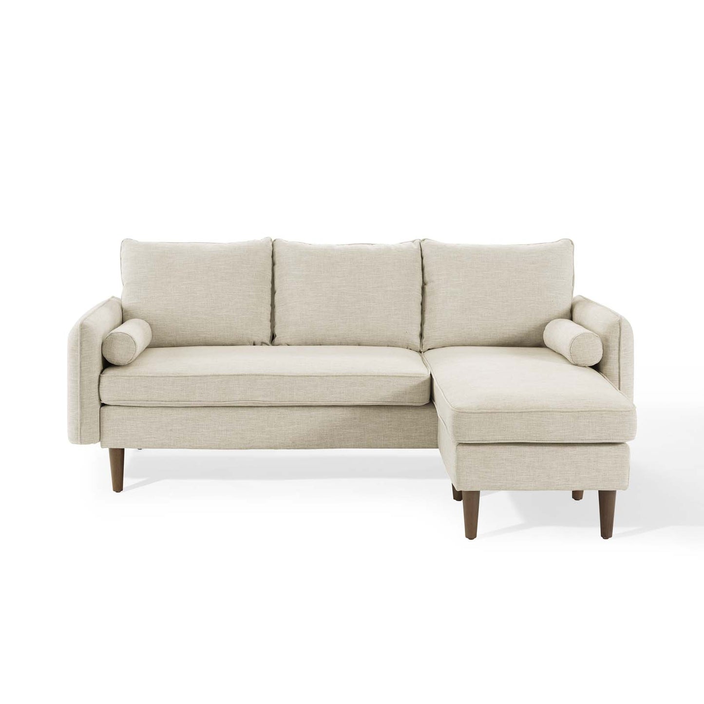 Revive Upholstered Right or Left Sectional Sofa Beige | Polyester by Modway