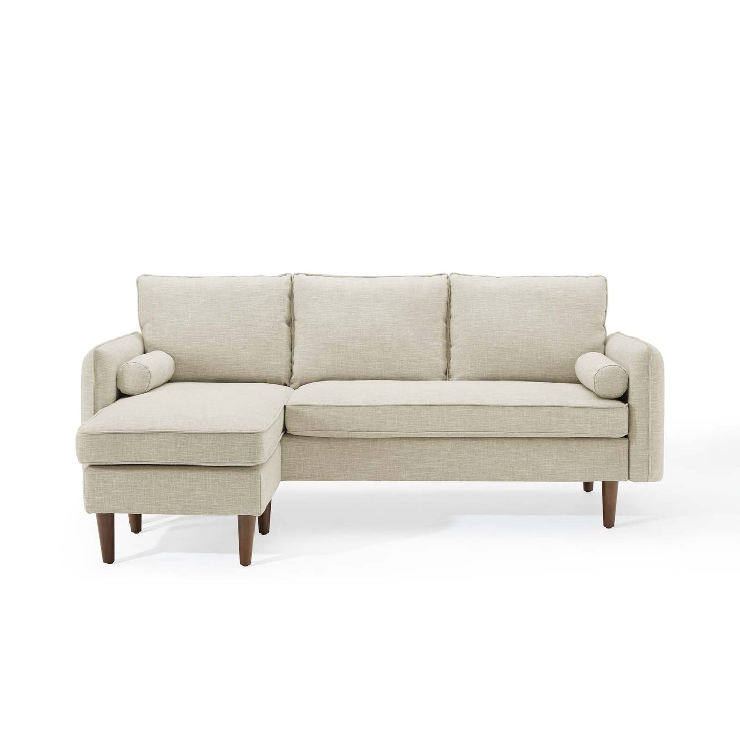 Revive Upholstered Right or Left Sectional Sofa Beige | Polyester by Modway