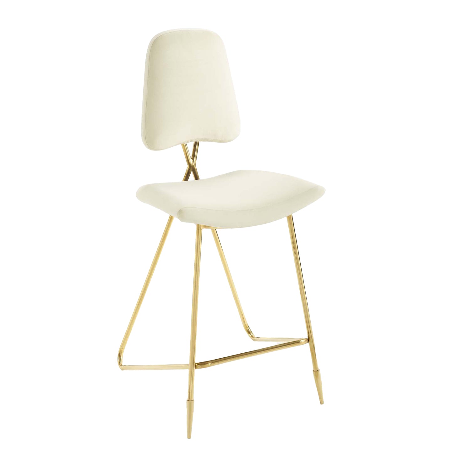 Ponder Performance Velvet Bar Stool | Polyester by Modway