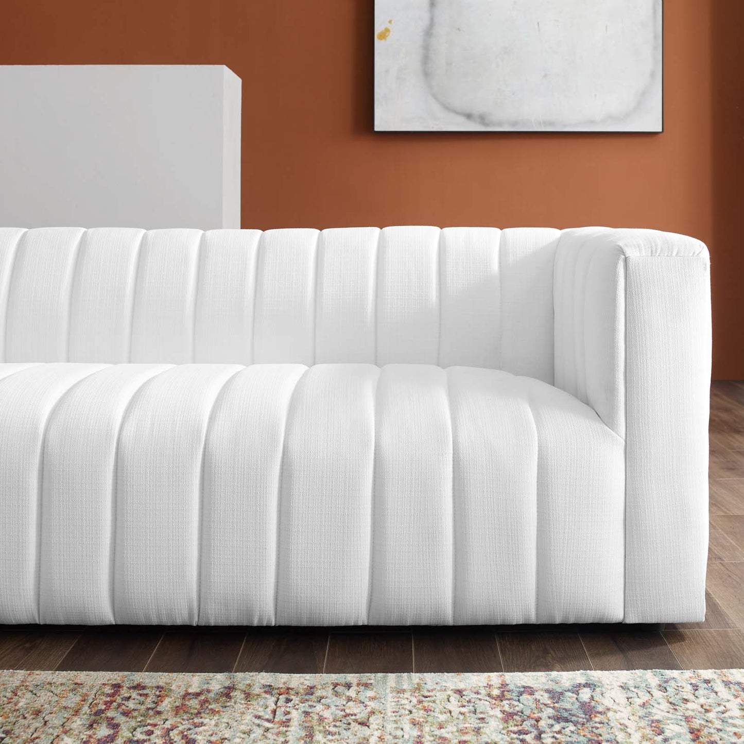 Reflection Channel Tufted Upholstered Fabric Sofa | Polyester by Modway