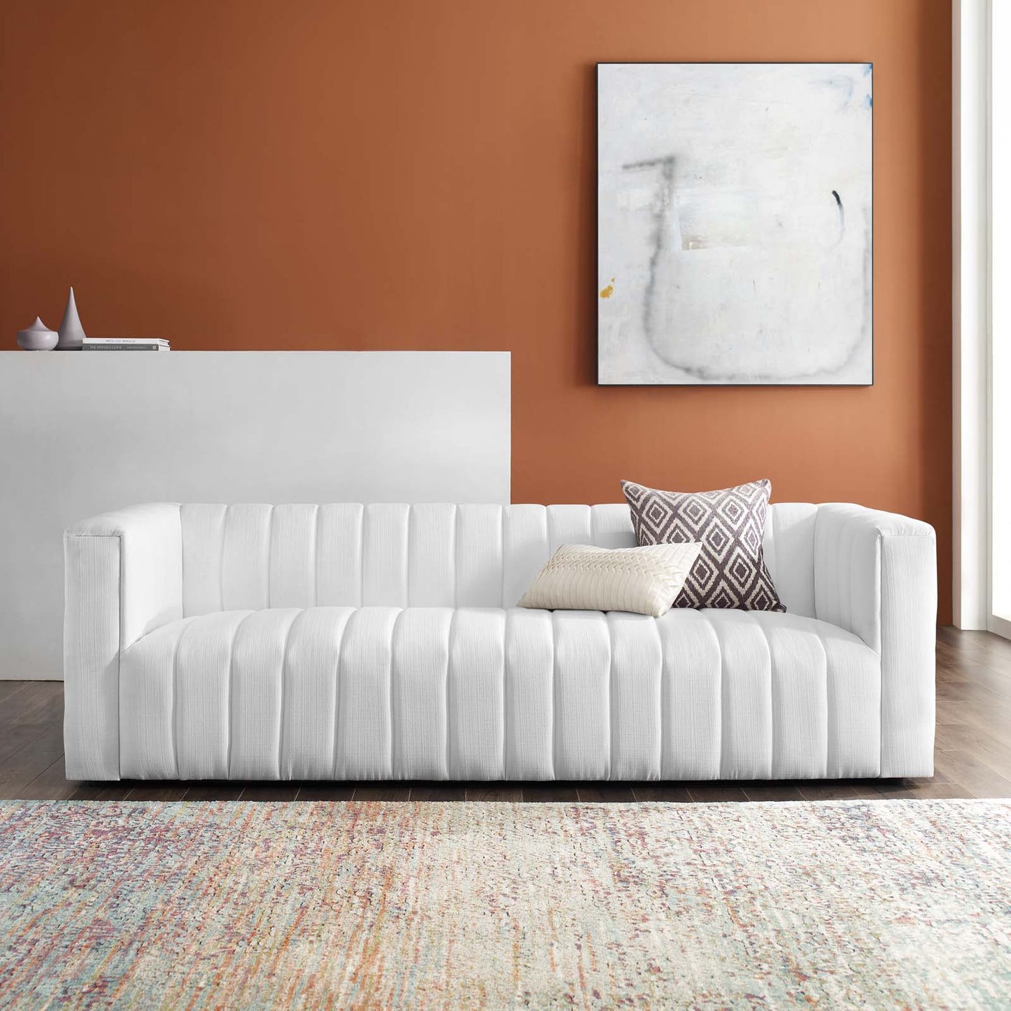 Reflection Channel Tufted Upholstered Fabric Sofa | Polyester by Modway