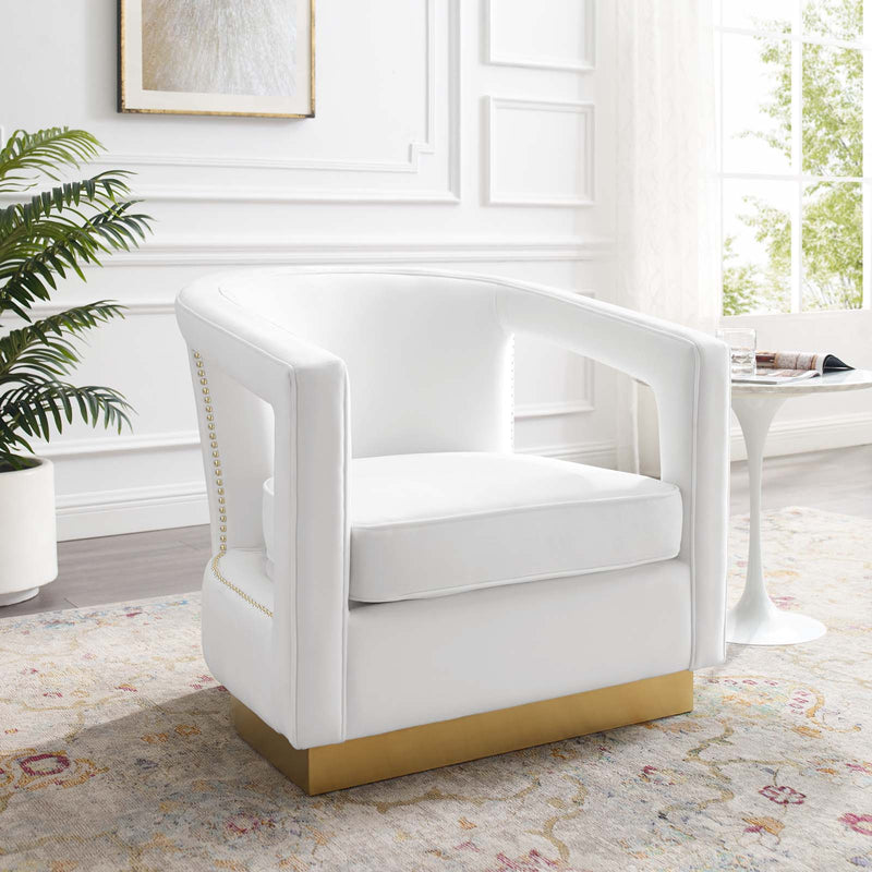 Frolick Performance Velvet Armchair by Modway