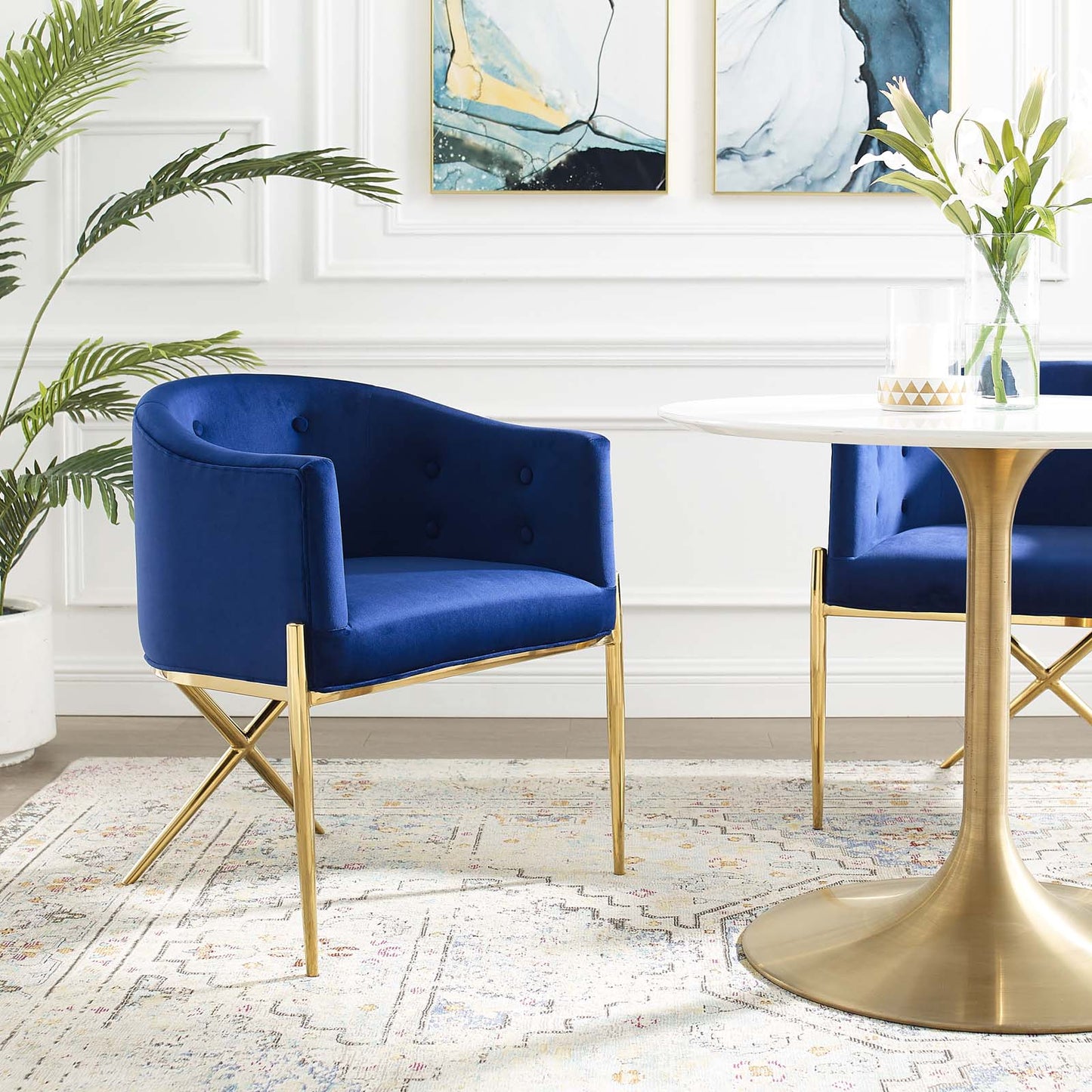 Savour Tufted Performance Velvet Accent Dining Armchair by Modway